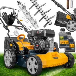 PROFESJONALNY WERTYKULATOR AERATOR SPALINOWY VENOM MOC 211cc 44cm 2 WAŁKI