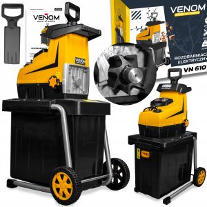 ROZDRABNIACZ ELEKTRYCZNY RĘBAK DO GAŁĘZI PRO MOCNY SILNIK ZBIORNIK 60L